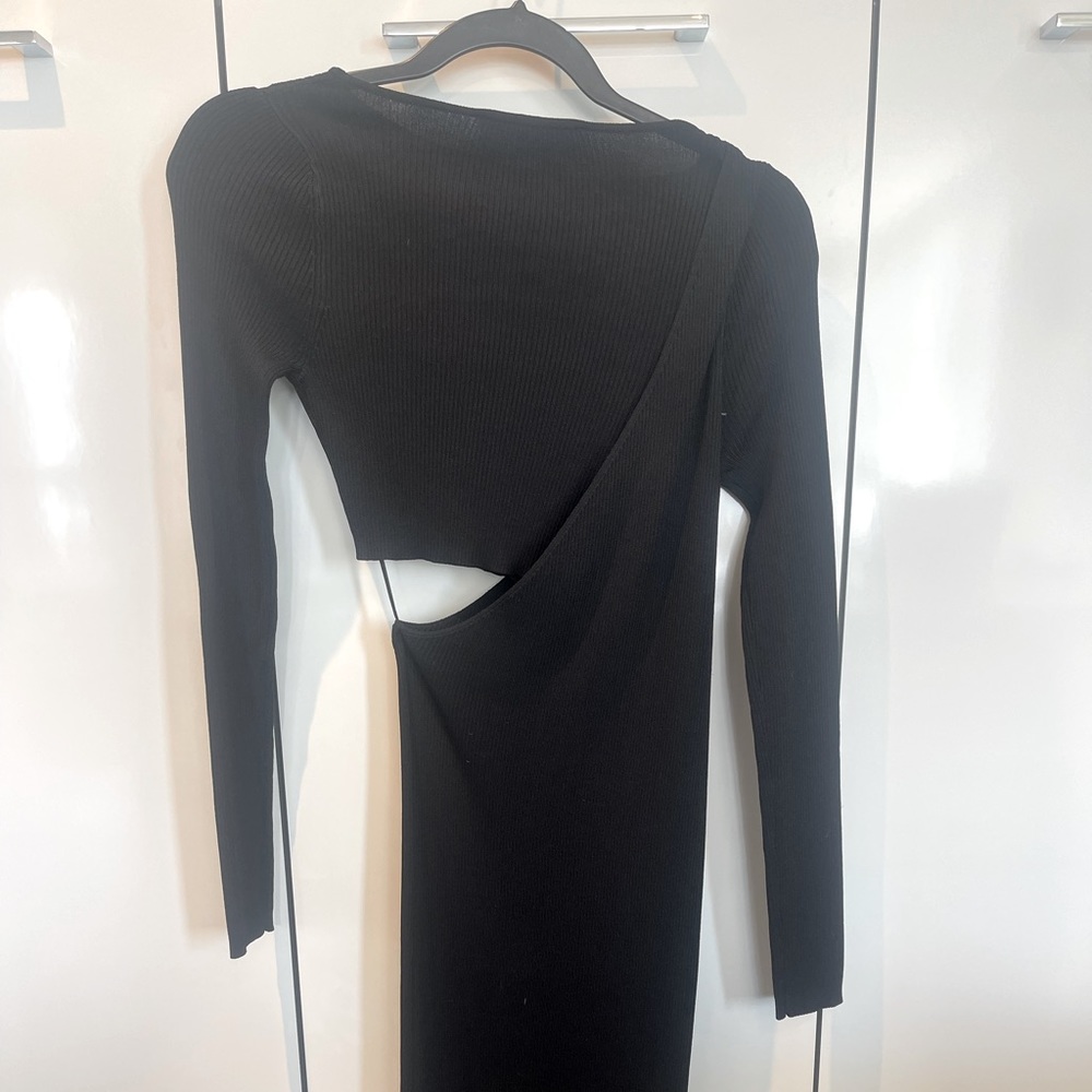 ZARA - Side cut out long black dress